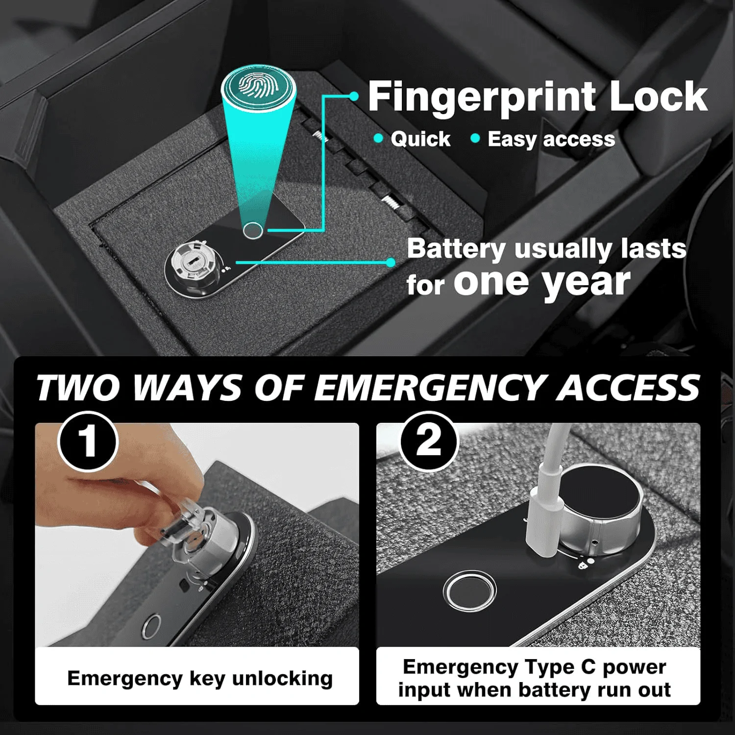 Tesla Model 2 BestEvMod - Fingerprint Locking Cyber Safe Vault. Prime Deal Price Match 1720884843064-g3