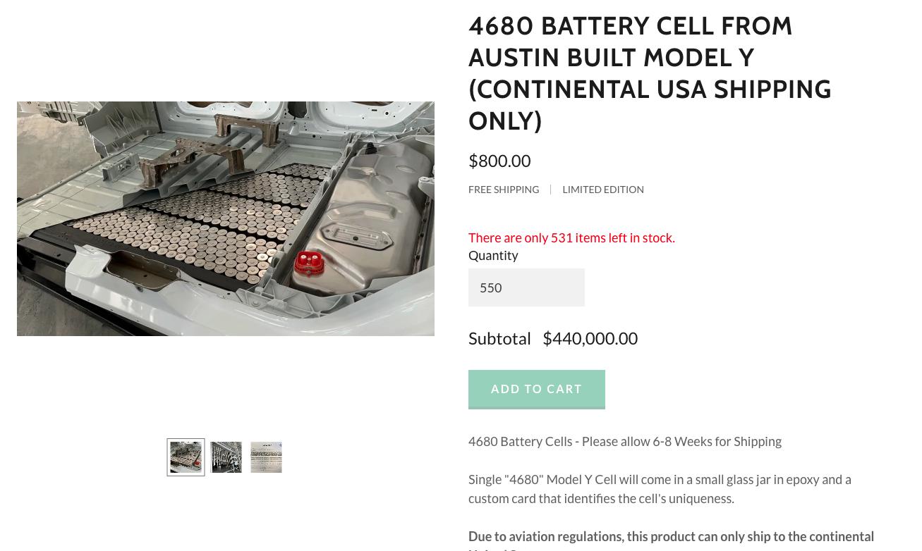 Tesla Model 2 Munro Associates are selling 4680 Cells after battery pack teardown and analysis - FYI 4680 Battery Cell from Austin Built Model Y (Continental USA Shipping Only) ? 2022-07-01 11-06