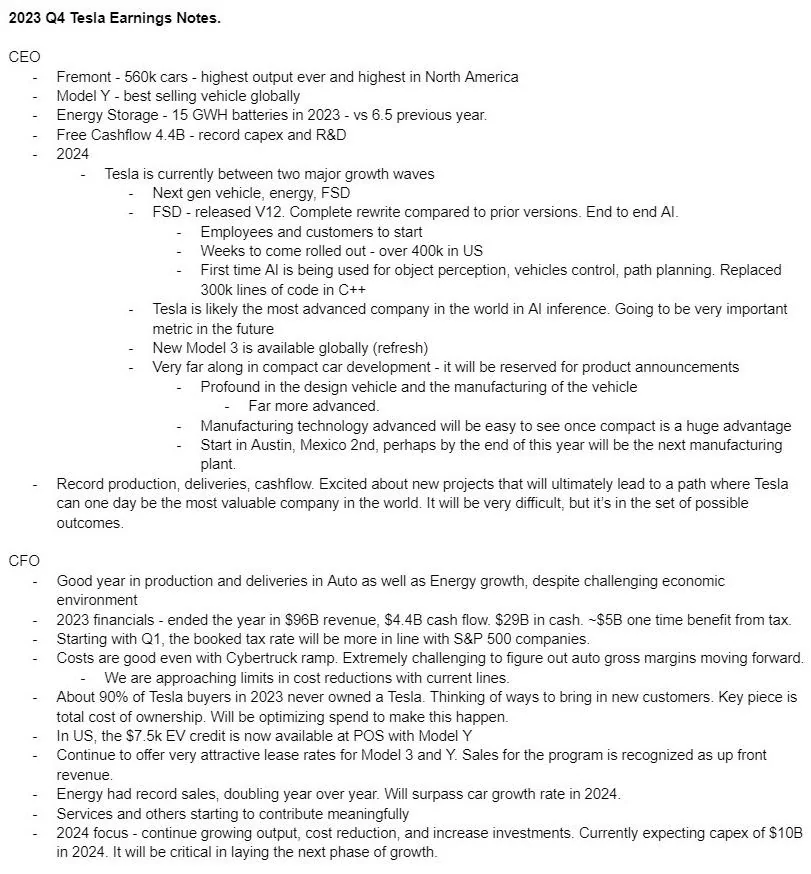 Tesla Model 2 Q4-2023 Earnings Call 1/24/24 at 5:30pm EST. 53k0JSi