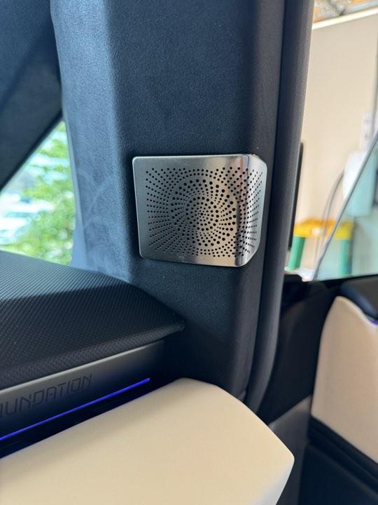 Tesla Model 2 How do you like these speaker area stainless covers 5e7d692c25b17a880f24dc0d6a6f933
