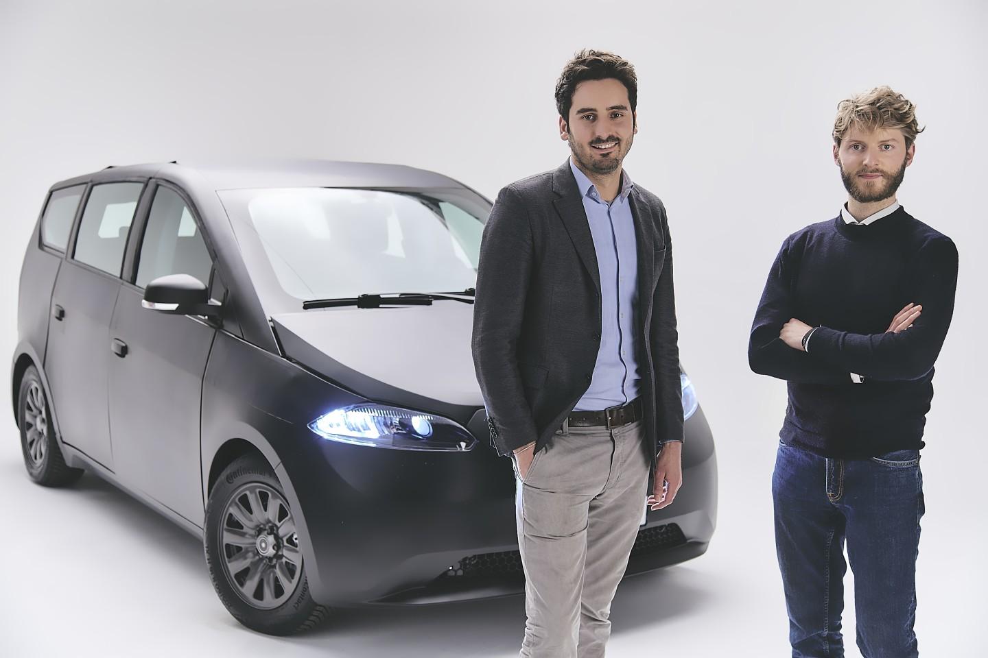 Tesla Model 2 Sono Unveils New Solar-powered Car Prototype 80%2Fsono-motors-sion-prototype-founders-ces-hero1