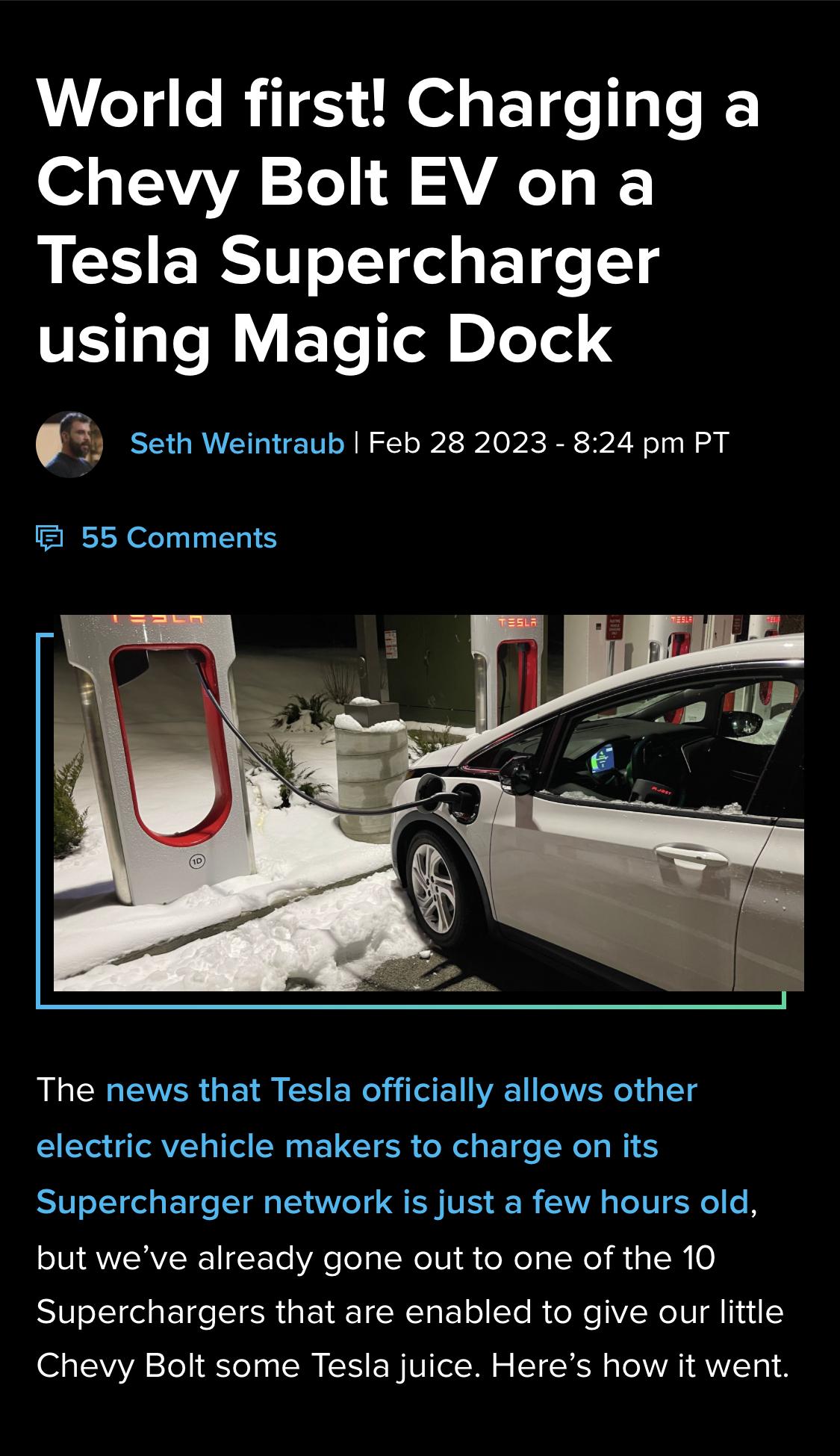 Tesla Model 2 First Supercharger with Magic Dock CCS Adapter charges up a Rivian BEFBC8F5-B57A-4F7D-8317-53797CD5D711