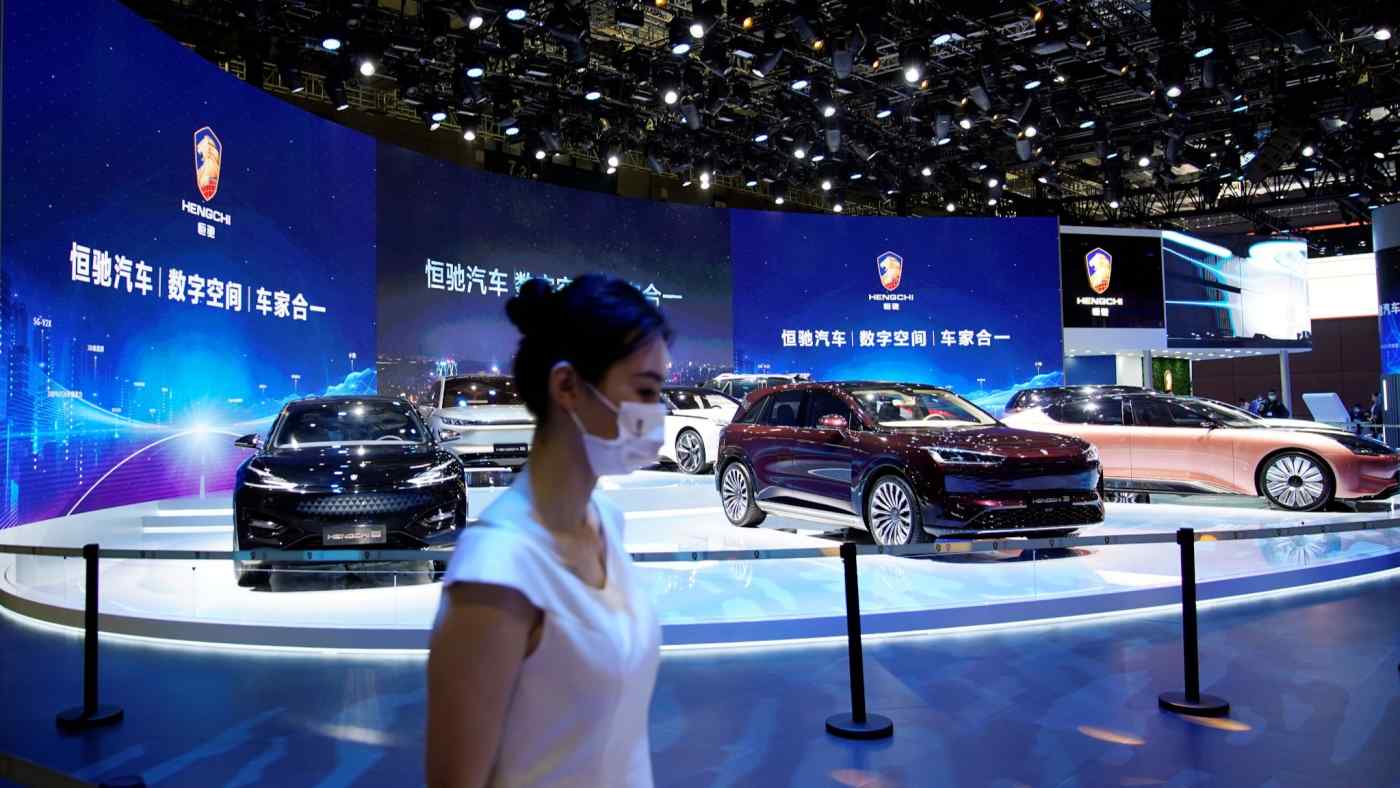 Tesla Model 2 Auto suppliers weigh their paths forward in an increasingly electrified market C2WYM980XKN_RTRMADP_3_AUTOSHOW-SHANGHAI-EVERGRANDE