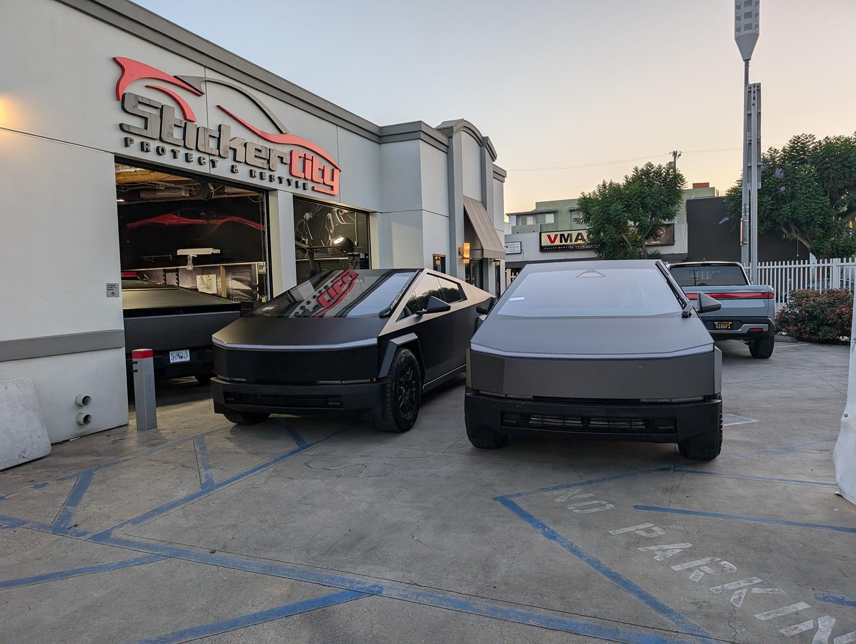 Tesla Model 2 Stickercity Offers $300 Discount for All Forum Members for Colored PPF Wrap in Los Angeles Cybertruck wraps paint protection film ppf vinyl color change satin black liquid silver sticke