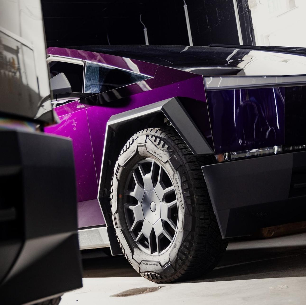 Tesla Model 2 ? CyberTruck complete in our (PURE PPF) OBSIDIAN PURPLE colored paint protection film! IMG_4870