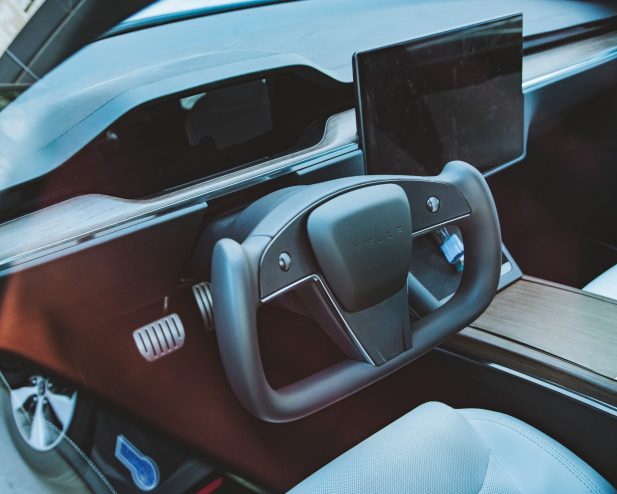 Tesla Model 2 Tesla Model S with Yoke Steering wheel hits the public streets: First look IMG_6534-scaled-617x494