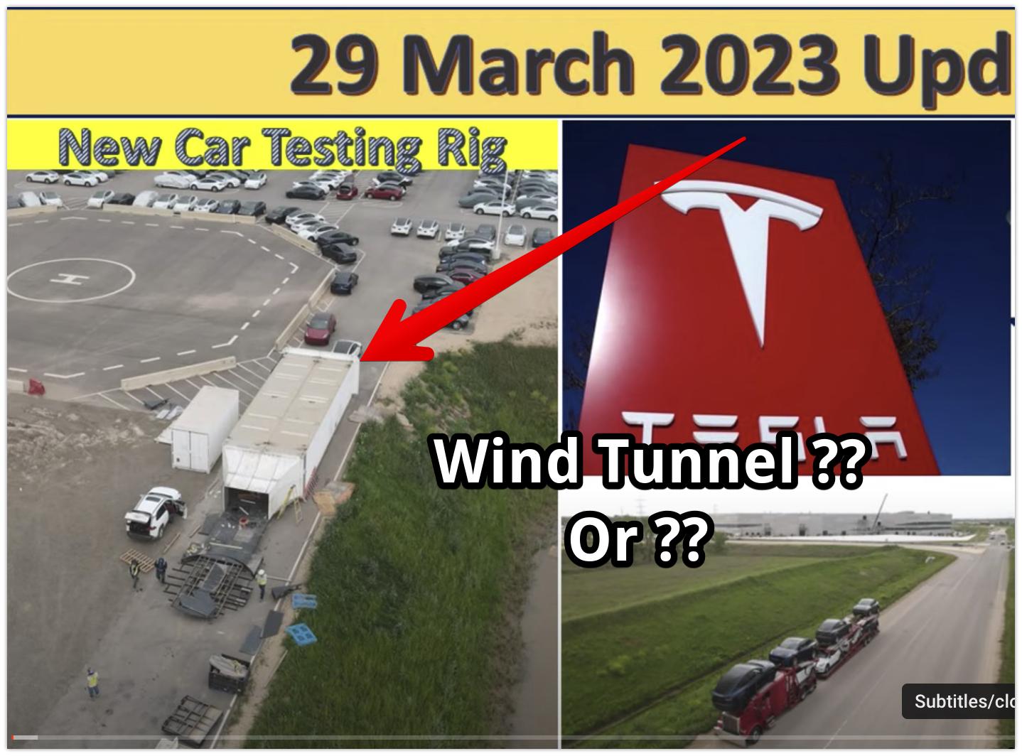 Tesla Model 2 Portable Wind Tunnel at Giga Texas-- Joe