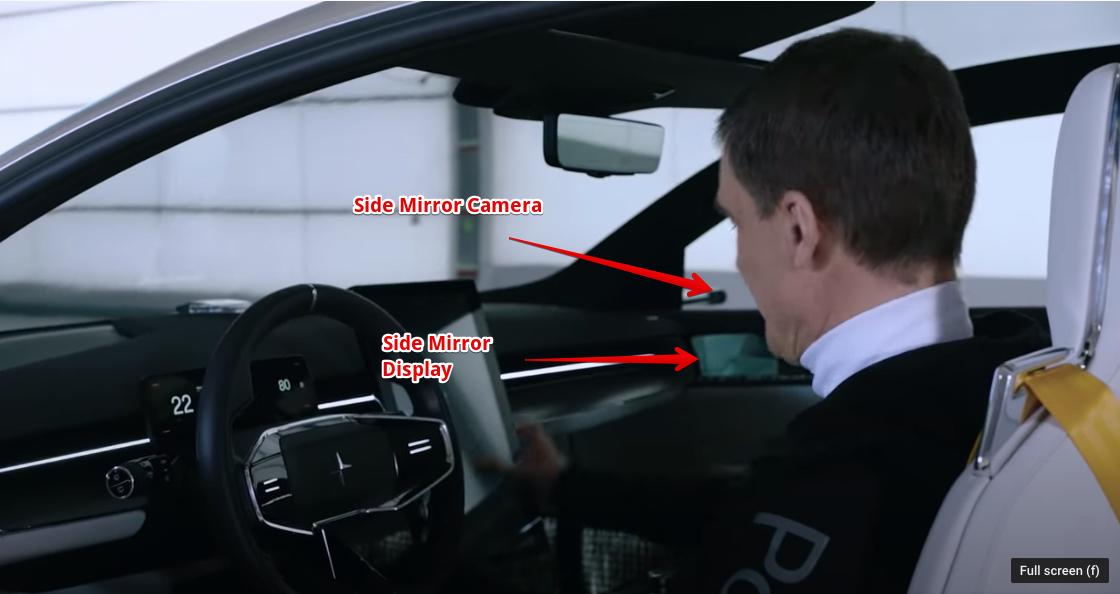 Tesla Model 2 New Tesla rival Polestar loads up on digital technology and sustainable materials Polestar Precept side mirror
