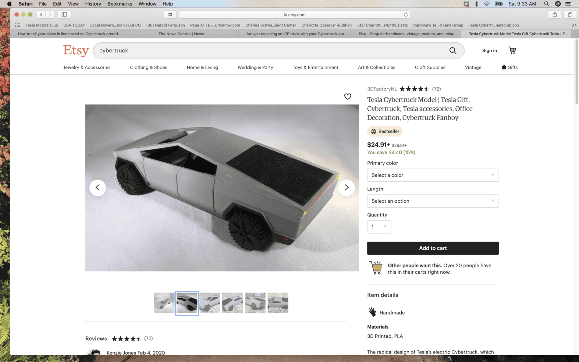 Tesla Model 2 New Wood Cybertruck. The one I have on is al u min e um (English) Screen Shot 2020-02-15 at 9.33.41 AM