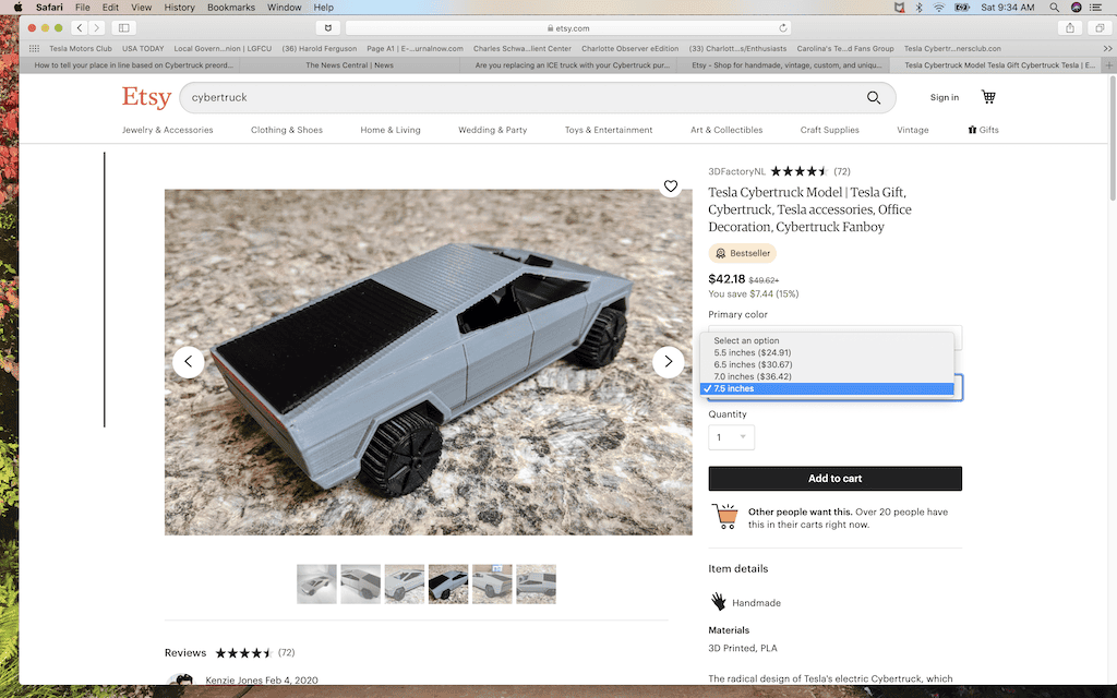 Tesla Model 2 New Wood Cybertruck. The one I have on is al u min e um (English) Screen Shot 2020-02-15 at 9.34.40 AM