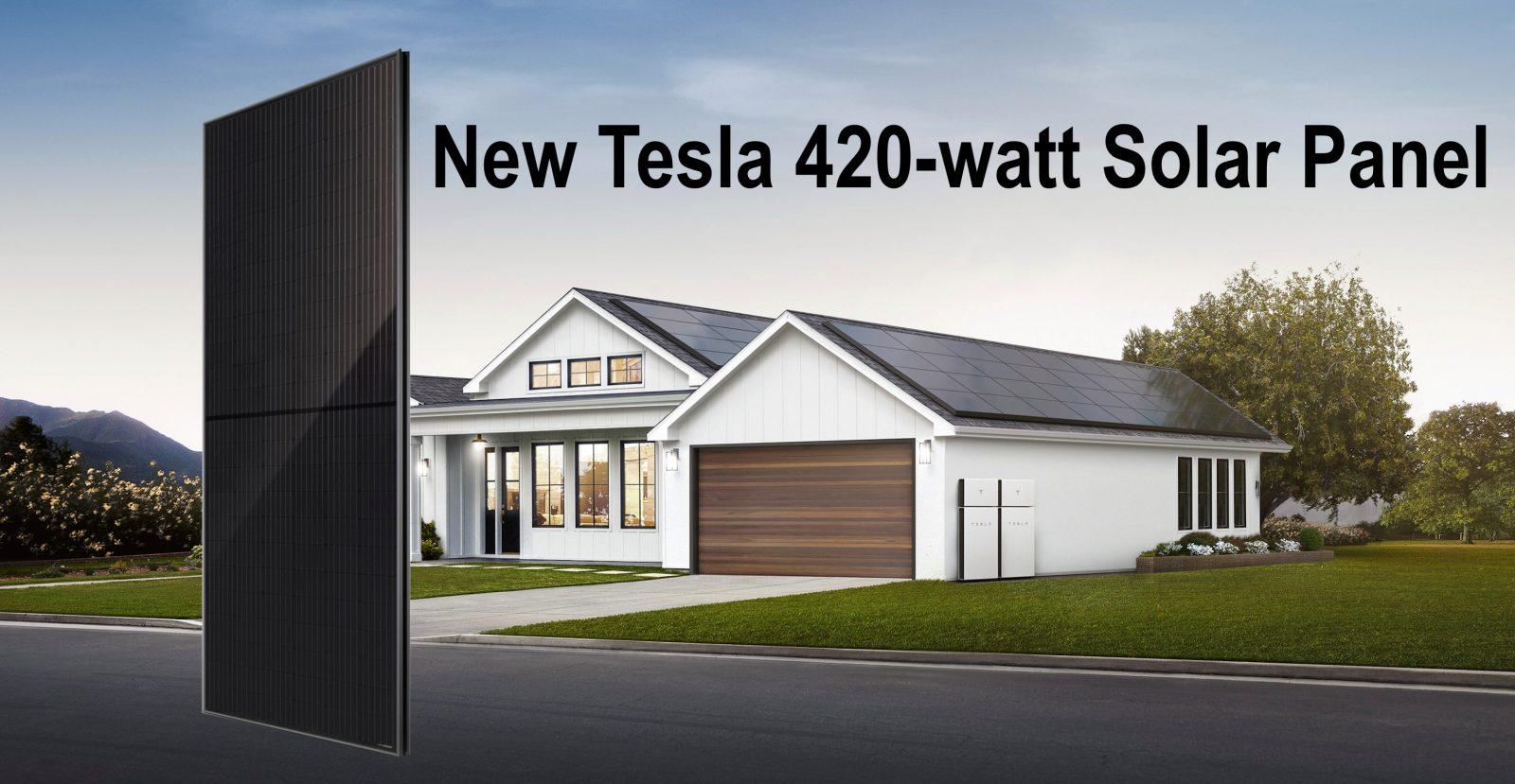 Tesla Model 2 Tesla launches new 420-watt solar panel, setting ‘high’ mark Tesla-420w-solar-panel-hero