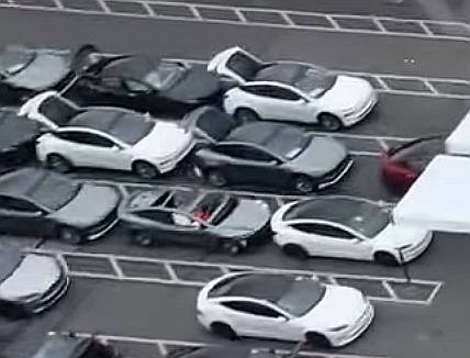 Tesla Model 2 Tesla Model 2 affordable model spotted at Fremont Factory?! (Photos) tesla model 2 model q spotted fremont factory 2